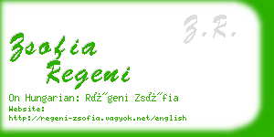 zsofia regeni business card